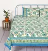 Hippie ethnic home interior floral printed bedsheet with pillow cover queen size indian bohemian tapestry set