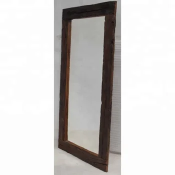 Rustic Railway Sleeper Wood Mirror Frame Big Recycle