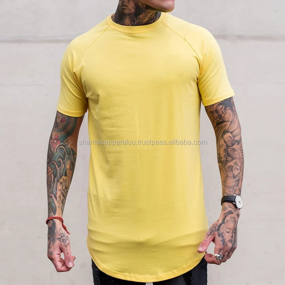 Tshirt Crew Neck Tapered Bottom Branded Taping On Hem Tshirt 100