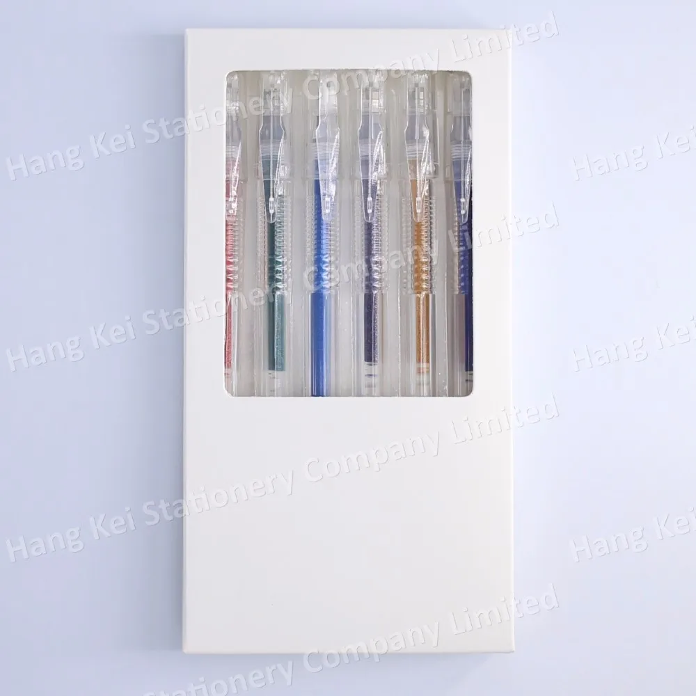 Promotional high quality custom logo gold silver color gel ink pen