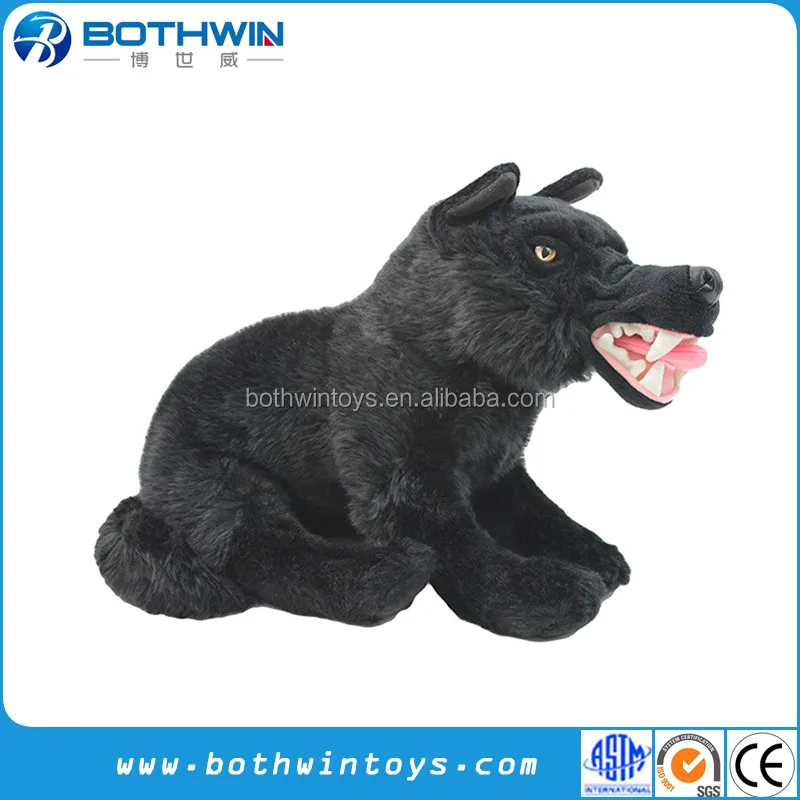 black wolf plush