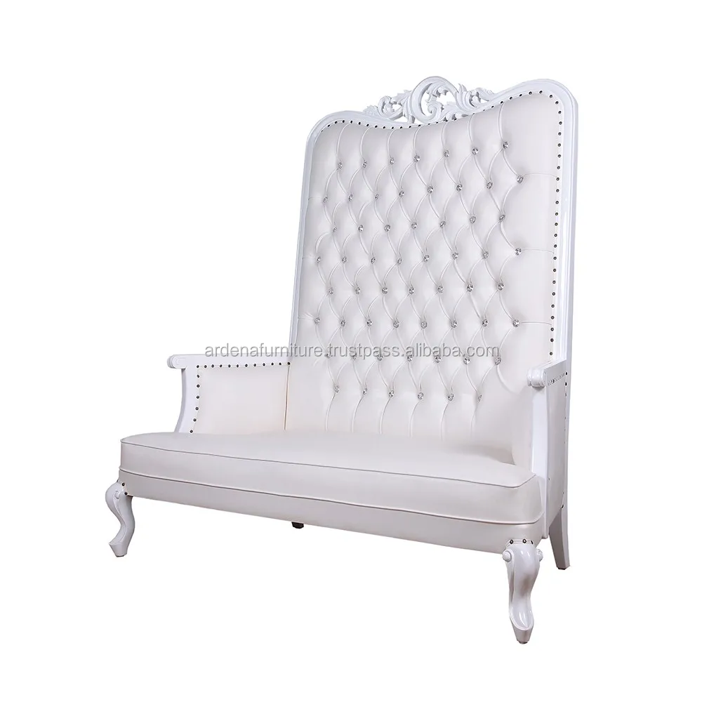 Best Selling French Design Love Seat Wedding White High Back Throne ...