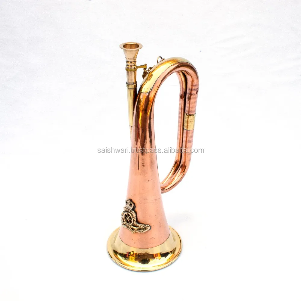 Heavy Quality Nautical Army Brass Bugle Drill Parade Instrument Heavy Quality Nautical Army Brass Bugle Drill Parade Instrument