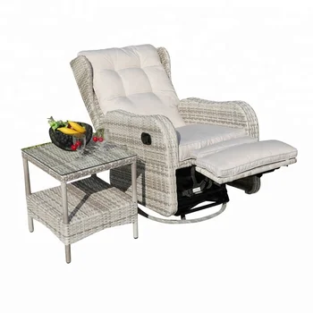 patio set with footrest