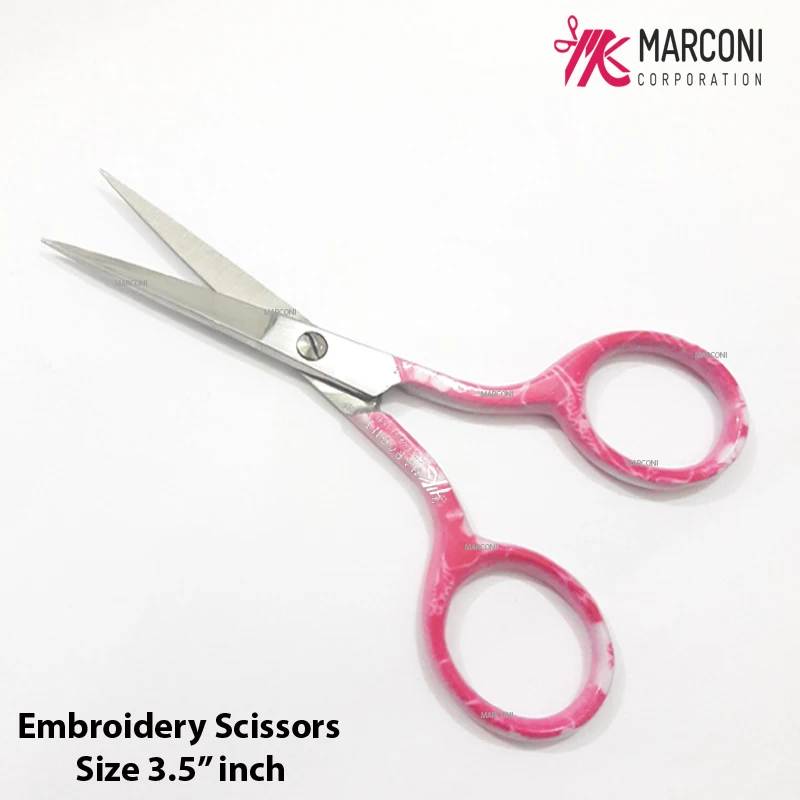 Fancy Embroidery Scissor Sewing Pink Colour Coated Plated Multi-Purpose 3.5/"