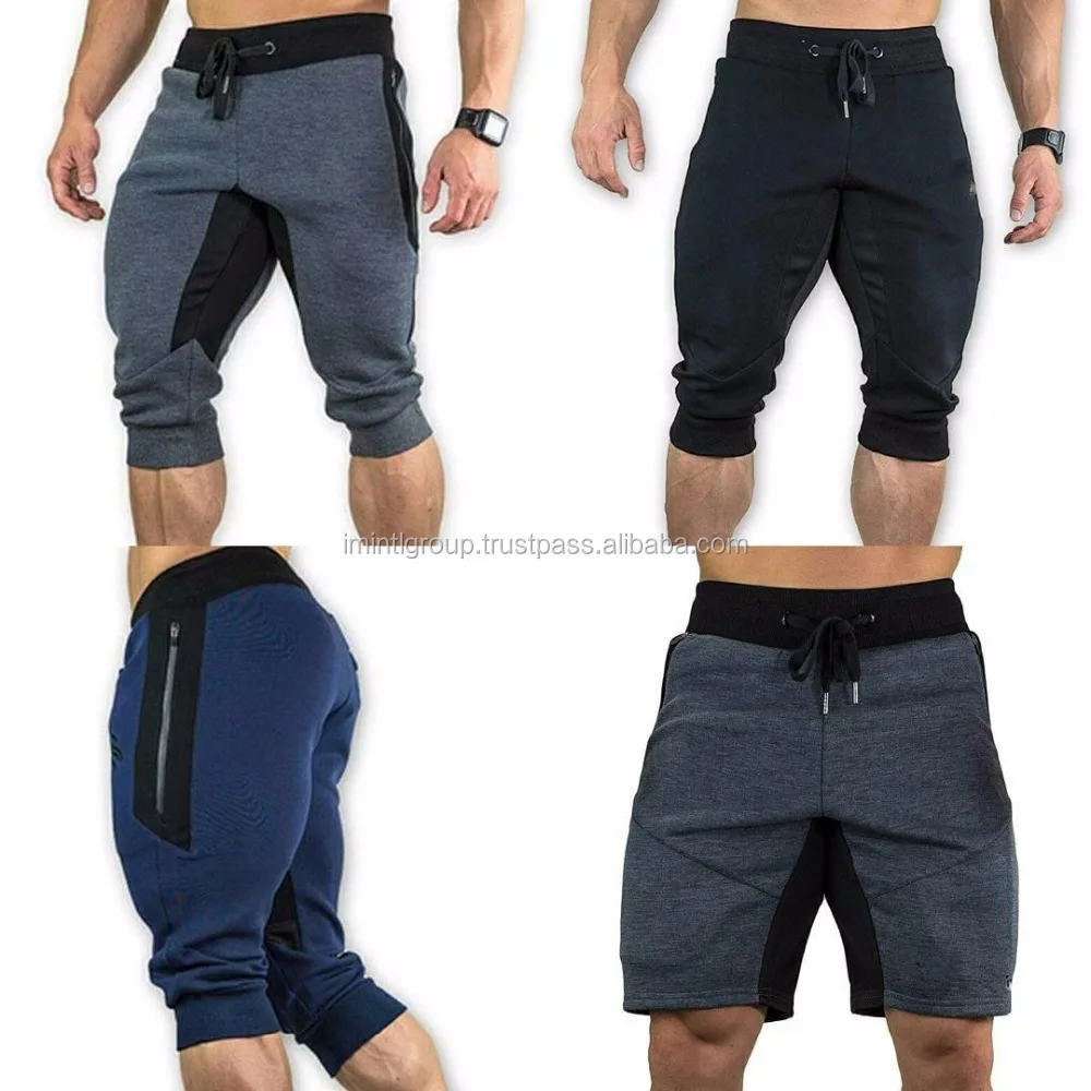 slim fit fleece shorts