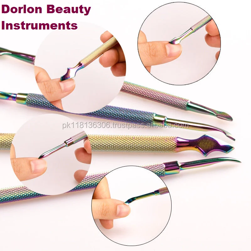Wholesale Ingrown Toe Cleaner Double Ended Nail Cuticle Pusher For
