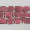 A grade natural gemstone Rhodonite tumble flat faceted beads