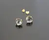 Gold Crystal Stone Grey Earwires Earring Findings, Studs