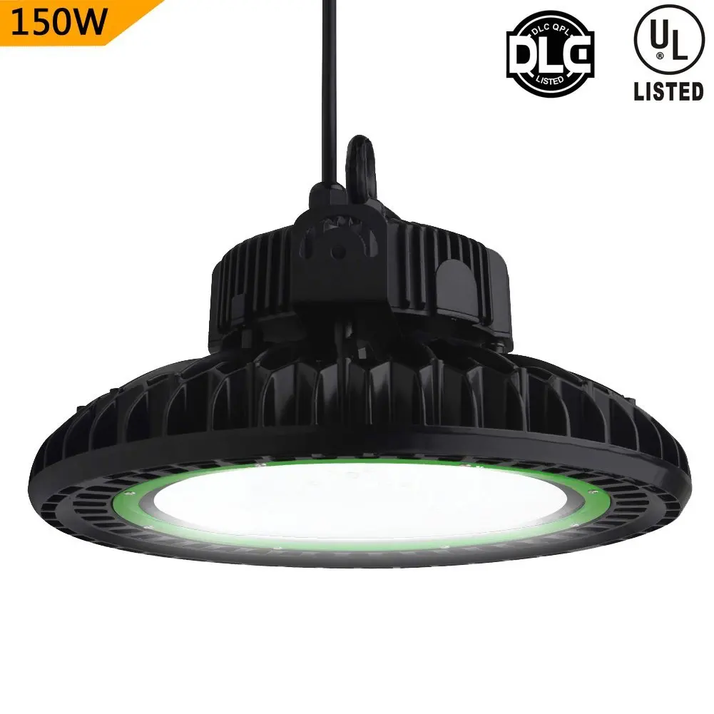 Hykolity 150W UFO LED High Bay Light Commercial Warehouse Factory Fixture UL DLC