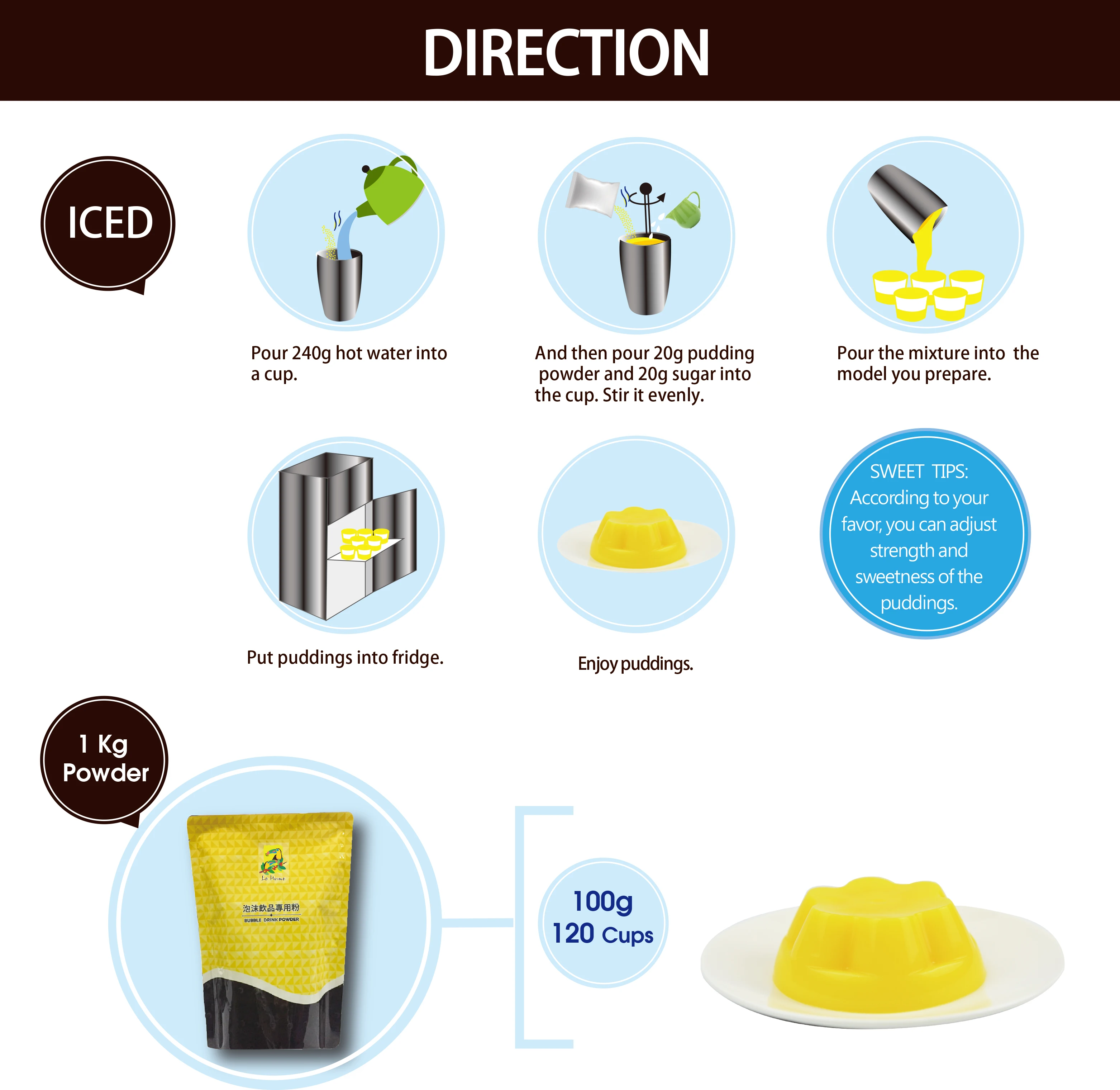 Instant Powder Of Chocolate Pudding For Coffee Shop Buy Popping Boba