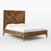 Industrial and Vintage Indian old Wooden King Size Antique Finish Bed