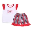 Nice smocked children girl clothing wholesale with cute couple pattern