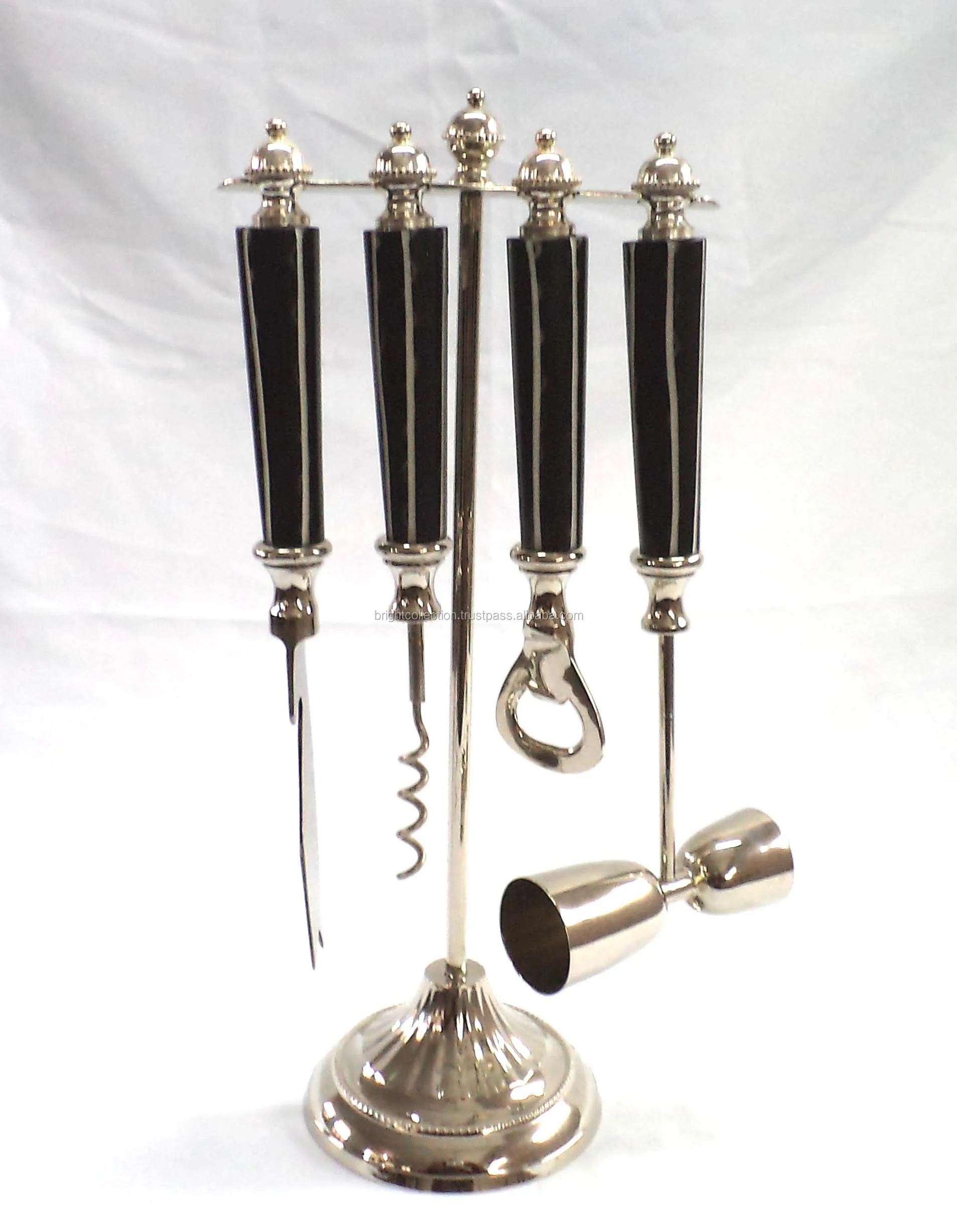 Cheap Bar Tools Colorful Beaded Handle Stainless Steel Bar Set Cheap