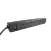 Universal UK Type Smart Power Extension Multi Cord Socket with USB