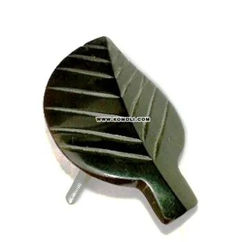 Leaf Shaped Carved Horn Bone Knob Drawer Pull For Wholesale