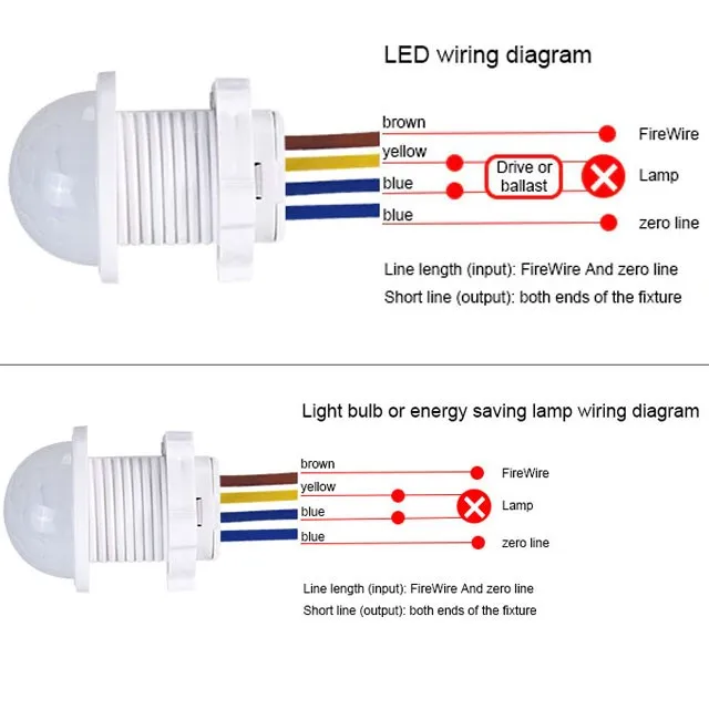 Infrared motion sensor как подключить провода схема подключения к сети