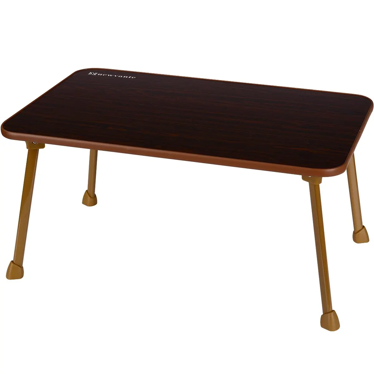 Laptop Bed Tray NNEWVANTE Laptop Desk Lap Desk Foldable Portable Standing Outdoor Camping Table, Breakfast Reading Tray Holder for Couch Floor Adults Students Kids(Walnut Black)