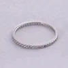 Rhodium plated eternity band diamond engagement and wedding ring