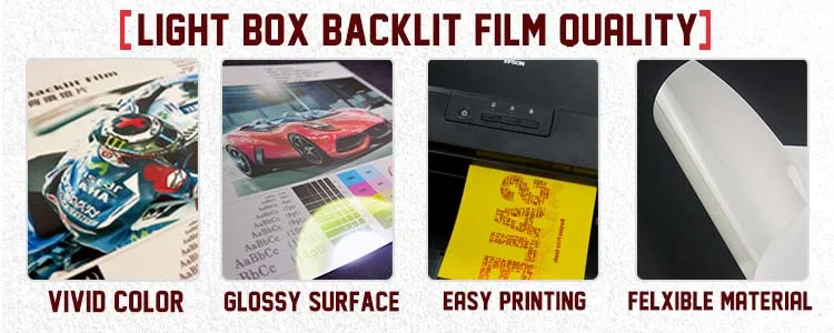 Water Resistance A4 Lighting Box Backlit Inkjet PET Film Price