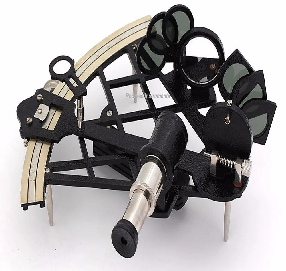 10" Large Sextant Micrometer Drum Readout Black Finished Solid Brass