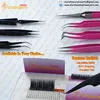 Eyelash Extension Pink and Black tweezers X type Best quality tweezers get from Stylish Beauty Industrty Pakistan