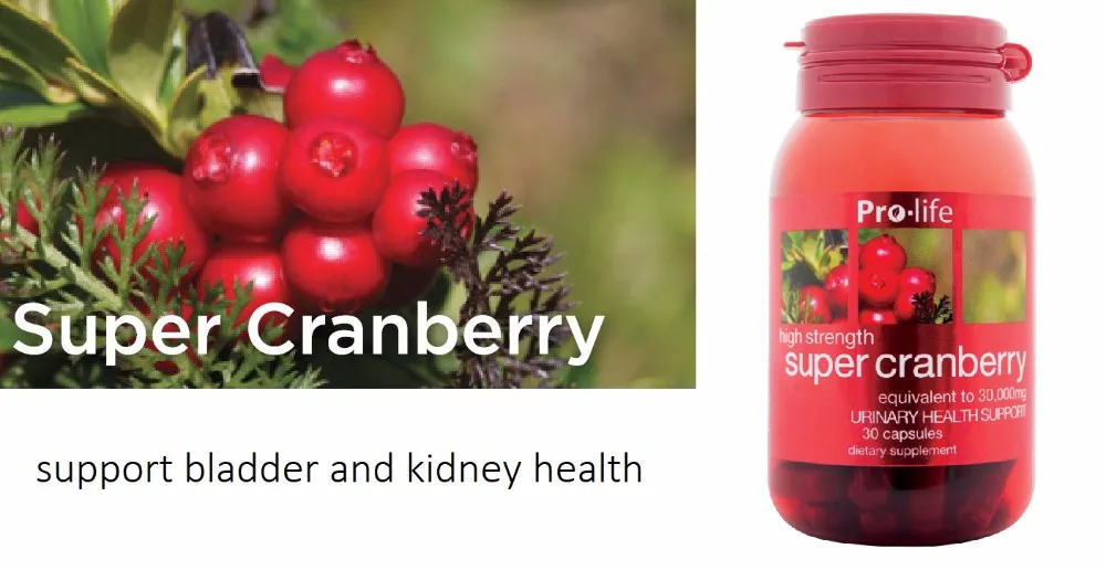 Prolife Super Cranberry Support Bladder,Urinary Tract And Kidney Health,Supplement For Women