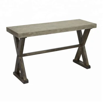 High Quality Concrete Console Bench With Concrete Finish Top