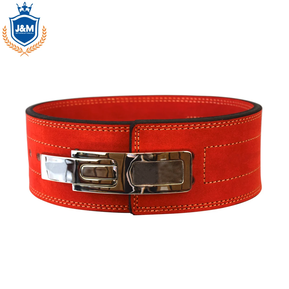 Weightlifting Lever Buckle Belts/pro Lever Leather Weight Lifting Belt