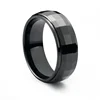 Tungsten Jewelry Factory OEM Faceted Black Tungsten Carbide Ring
