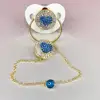 White Baby Pacifier With Blue Heart And Baby Pacifier Clip