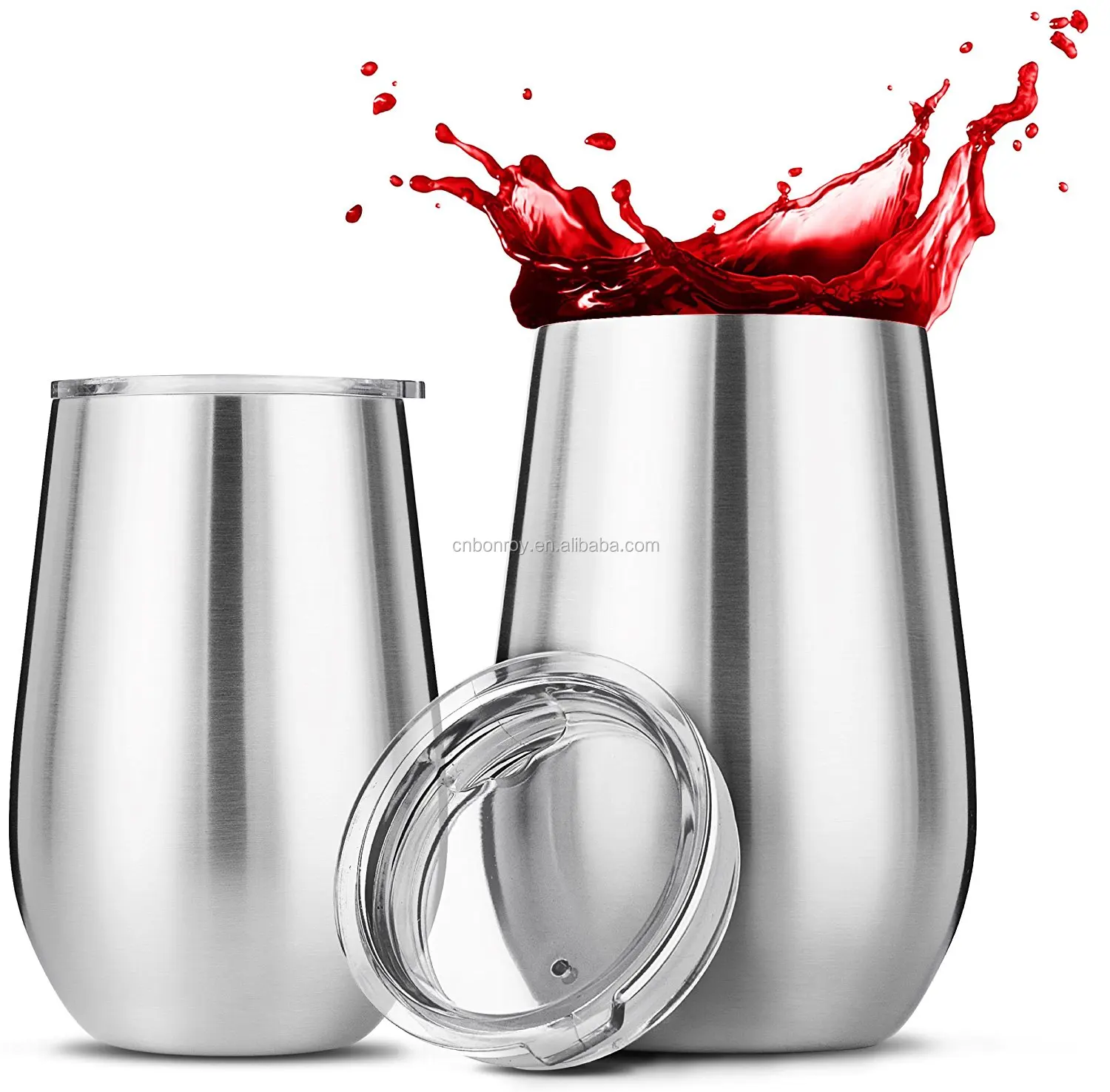 irrompibles Copa de vino tinto de acero inoxidable con tallo de metal utensilios de cocina bebida champán barware fiesta a prueba de roturas para jugo copas de cóctel sin BPA 
