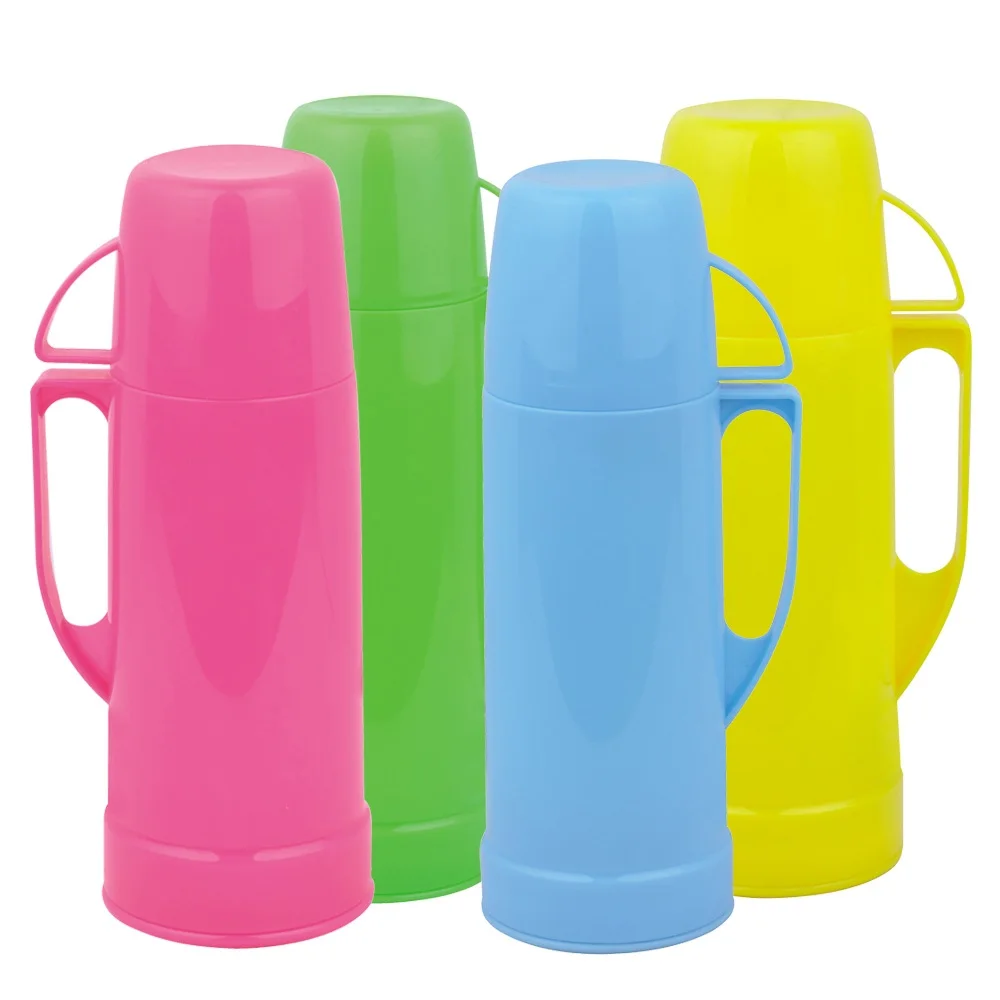 Wholesale 1 Liter Plastic Thermos Glass Refill Vacuum Flask,Colorful