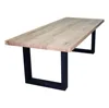 Euro style reclaimed wood handcrafted trestle Dining Table Oak