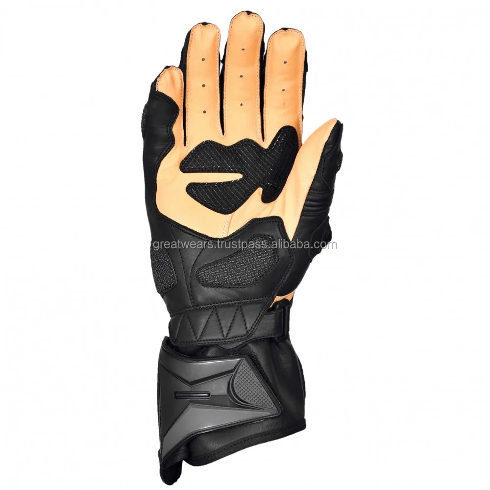Cowhide & Kangaroo Finished Leather Motorcycle Gloves Buy Motorbike