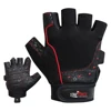 High Quality Weight Lifting Gloves Gym Workout Body Building Wrist Support Leather Red