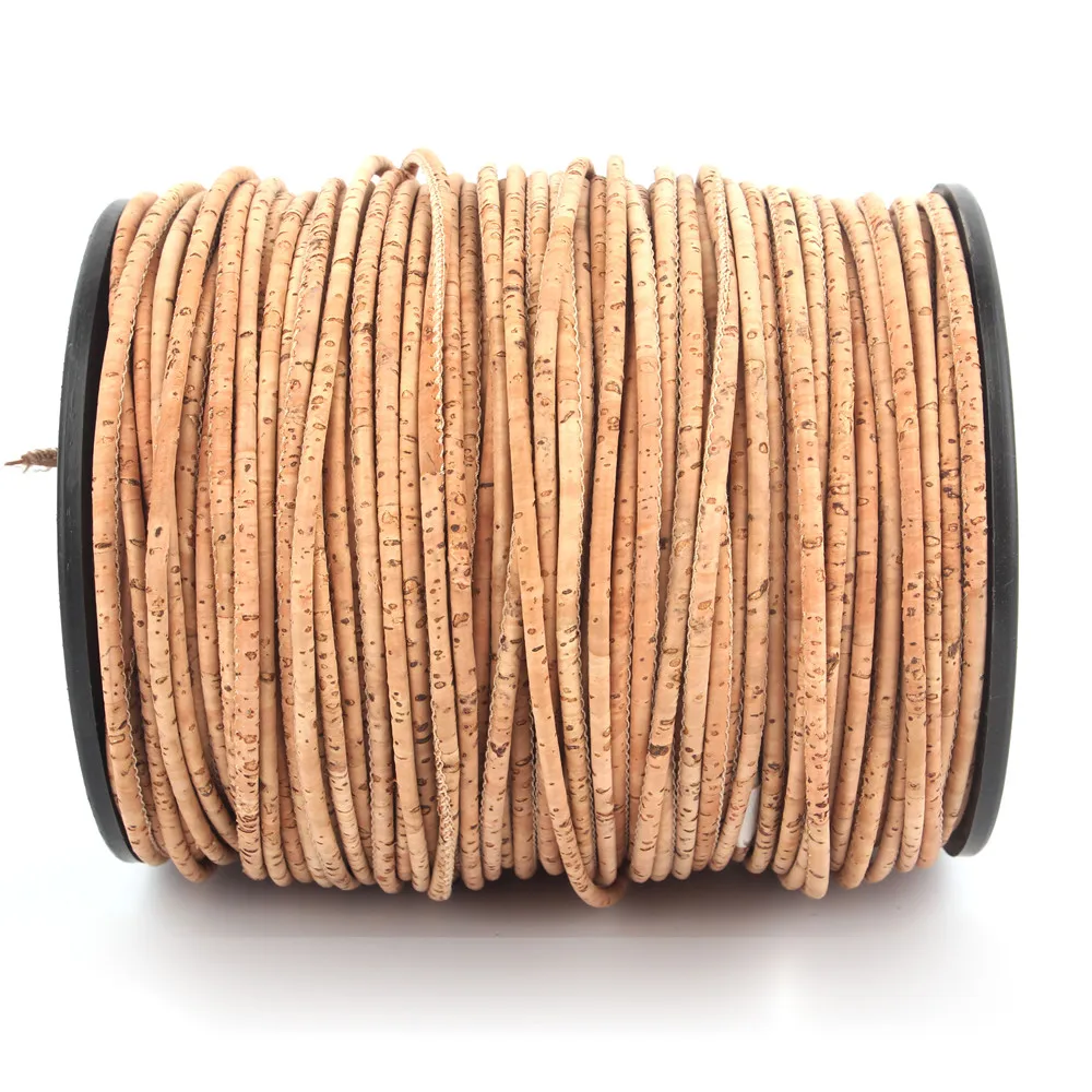Natural cork cord Portuguese cork 3mm cork cord cork leather jewelry finding supply Cor-169
