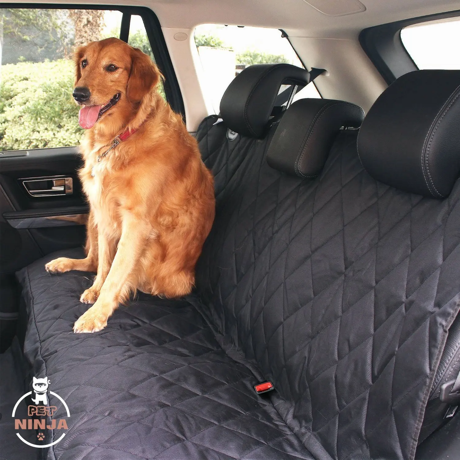 PETNINJA Luxury Waterproof Pet Seat Cover for Cars Durable Dog Car Seat Cover for Cars Trucks and SUVs, Machine Washable