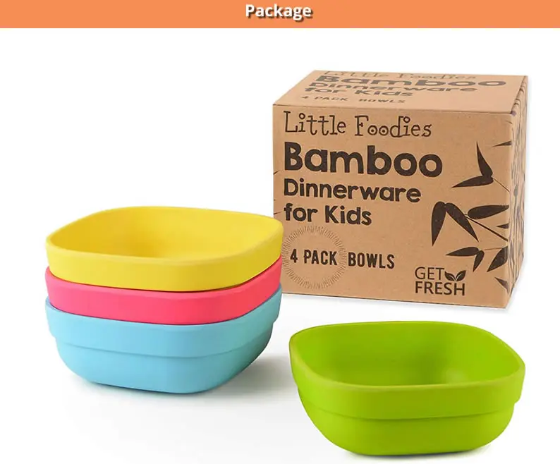Bamboo Salad Bowl Bamboofiber Bowl Set With Lids & Inset Utensils