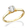 14K Yellow Gold Solitaire Diamond Ring Total 0.4 Carat