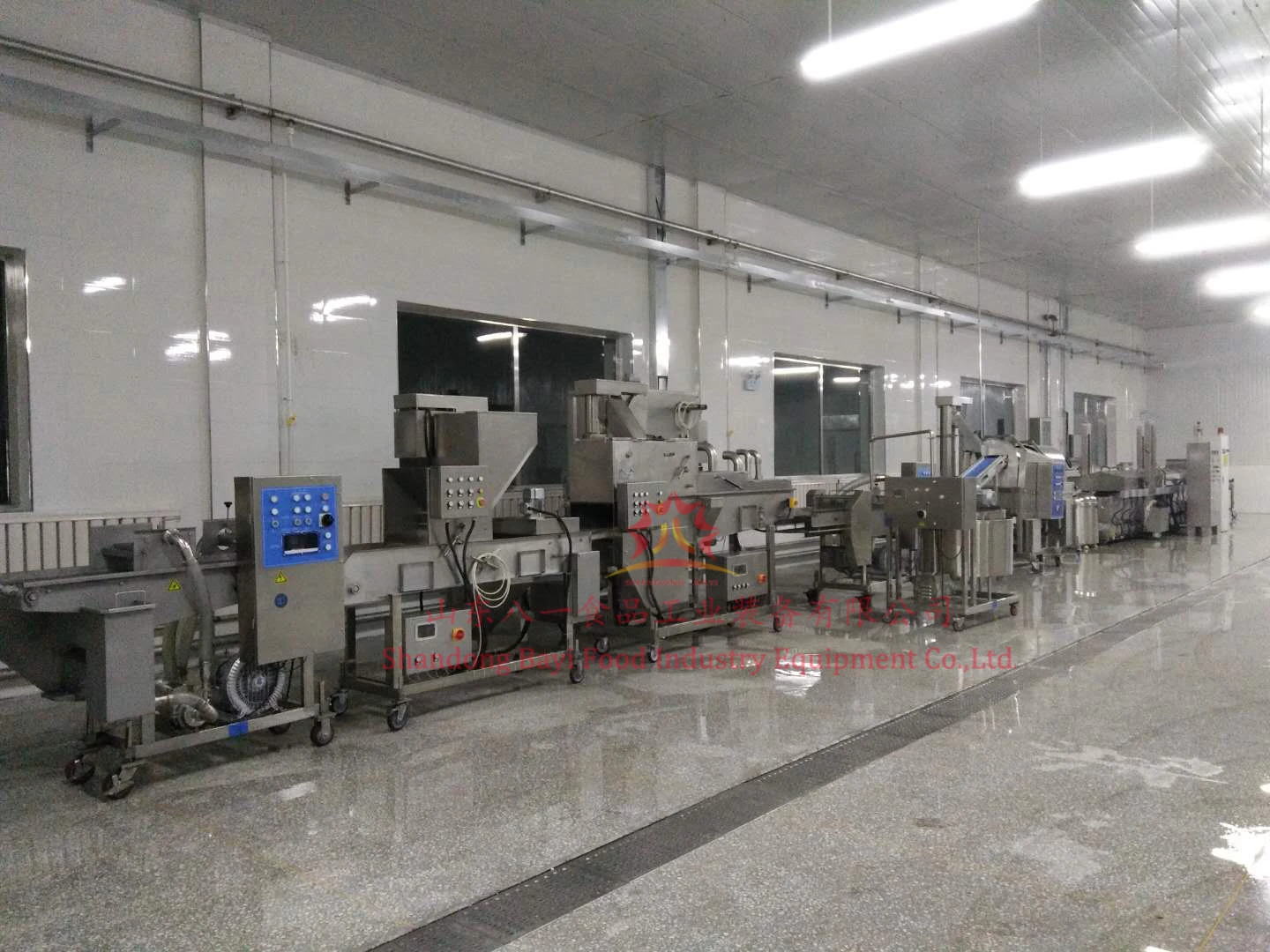 Otomatis Chicken Nugget Terus Menerus Fryer Line Produksi