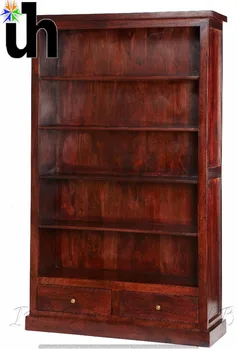 Wooden Bookcase Jaipur Dark Mango Large Bookcase Buy