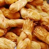 Smoked string mozzarella cheese (chechil)