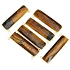 Tiger Eye Bar 2 Loops Bezel Set Pendant