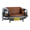 Industrial Vintage Furniture Automobile Range Brown Leather Industrial Bench Sofa