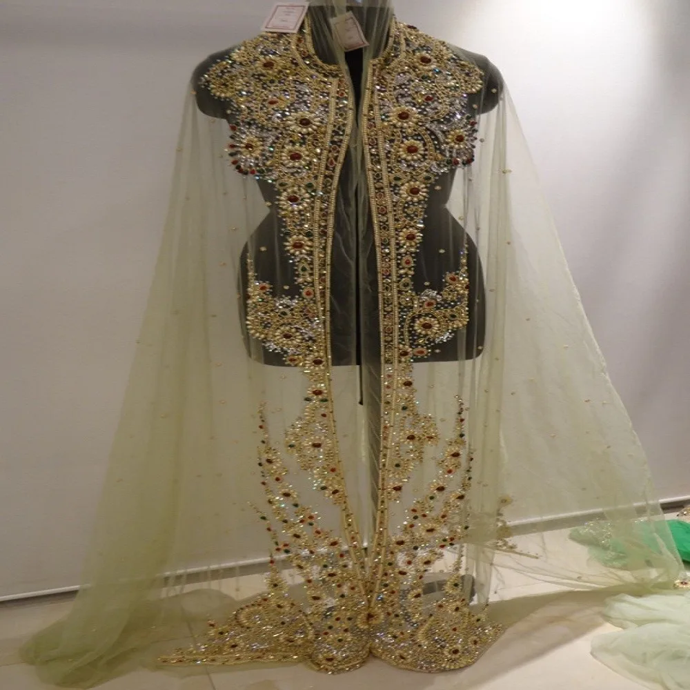 Kaftan Dress Fancy Dubai Embroidered Short Beach Crystal Beaded India