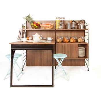 Ezbo Kitchen Furniture Cart With Portable Dining Table Wooden 4 Feet Buy Kitchen Storage Cabinet Tall Kitchen Cabinet Kitchen Storage Product On Alibaba Com