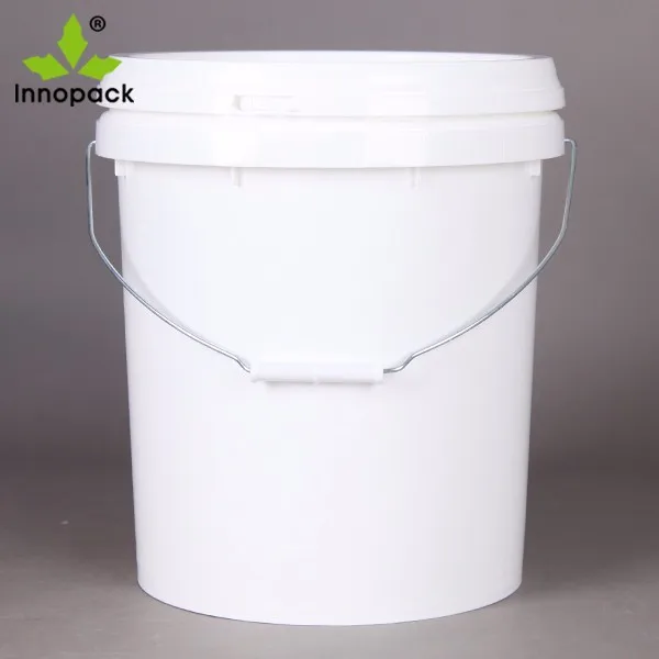 Hot Sale 10l 15l 20l White Plastic Bucket With Lid And Handle Plastic