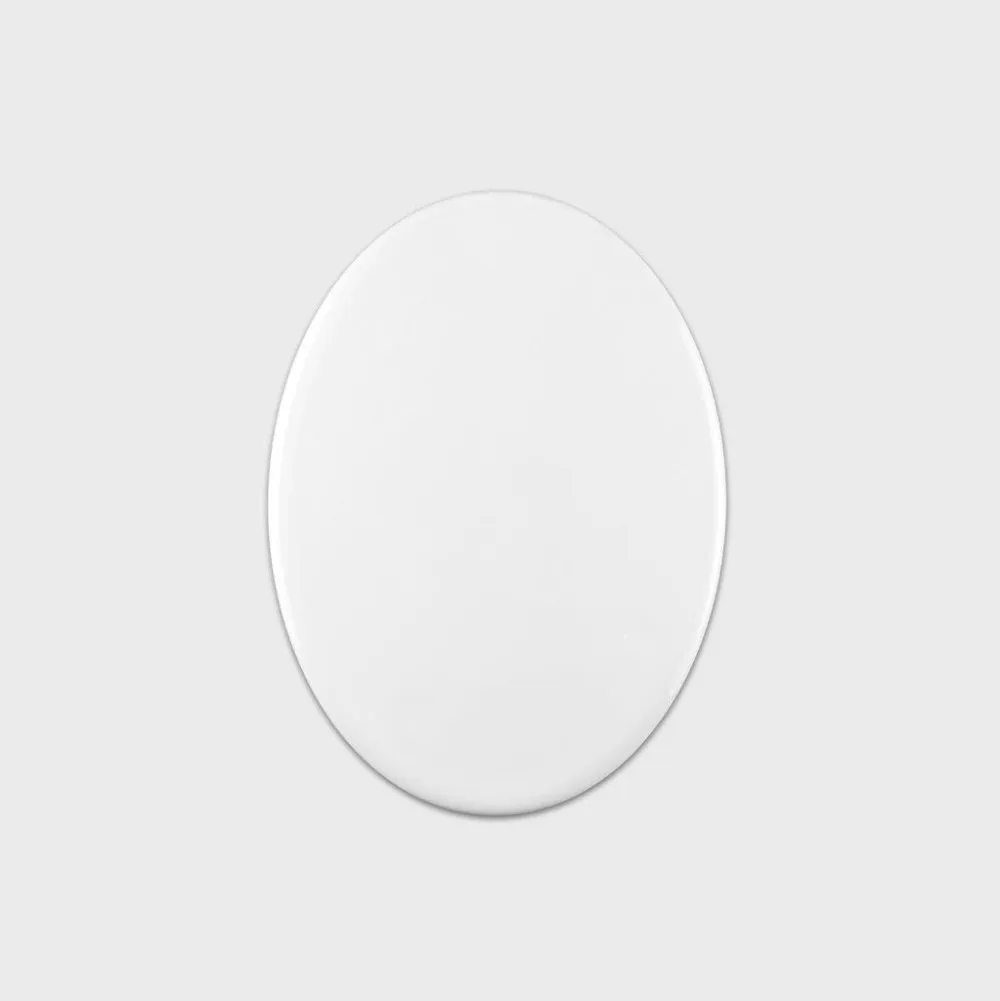Technical Porcelain Oval Blank Plaque For The Photoceramic Industry