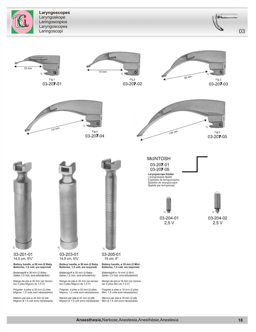 Mcintosh Laryngoscopes Buy Surgical Laryngoscopes Mcintosh